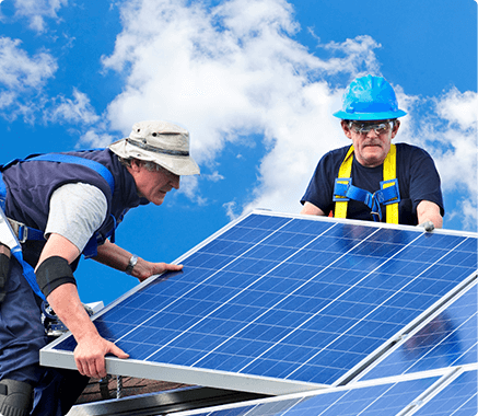 Solar panels on a roof
