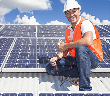 Solar panels on a roof